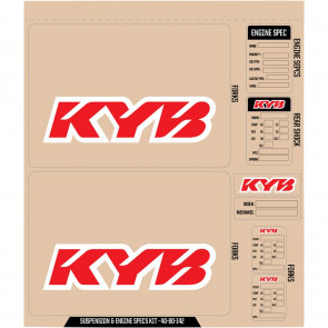 DCOR Gabel + Federbein Aufkleber KYB Rot