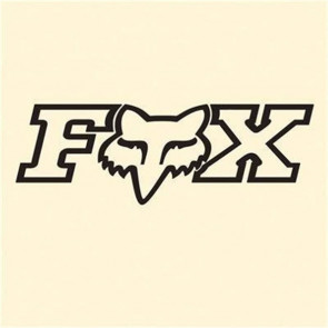 Fox Head Van Auto Aufkleber 17cm lang Schwarz