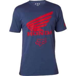 Fox T-Shirt Honda Premium Blau Rot Größe M