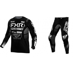 FXR Podium Combo (Hose + Shirt) Schwarz Weiß 2025