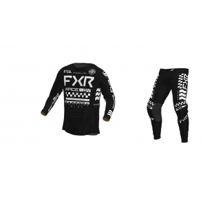 FXR Podium Combo (Hose + Shirt) Gladiator Schwarz Weiß 30 / M