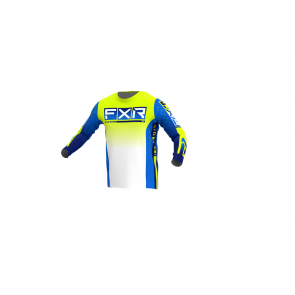 FXR Podium Pro MX Jersey Blau Neongelb XS / M / XL 