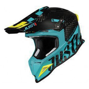 Just1 Carbon Motocross Enduro Helm J12 Blau Größe L