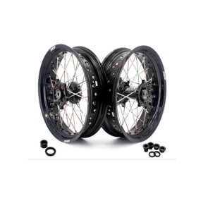 KKE Supermoto Felgen Radsatz KTM, Husqvarna, GasGas Schwarz 17x3,5 / 17x 5,0