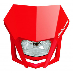 Polisport Lampenmaske Rot LMX mit Halogen-Scheinwerfer 