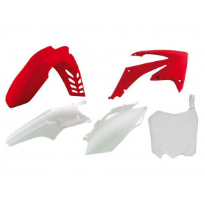 Racetech Plastik Kit Rot Weiß Honda CRF 250R 2010-2013 / CRF 450R 2009-2012