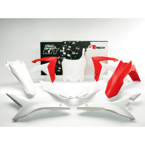 Racetech Plastik Kit Rot Weiß Honda CRF 250R 2014-2017 / CRF 450R 2013-2016