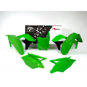 Racetech Plastik Kit Kawasaki KXF 450 2016-2018 Schwarz Grün