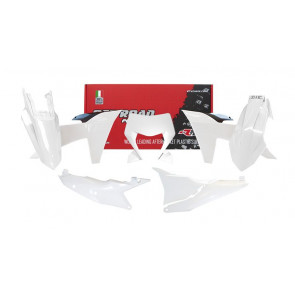 Racetech Plastik Kit mit Lampenmaske Weiß für KTM EXC, EXC-F TBI 250, 300, 350, 450, 500 2024-