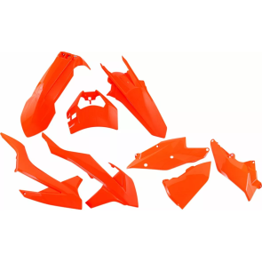 UFO KTM Plastik-Kit mit Lampenmaske EXC TPI 125 250 300 350 450 500 2017-2019 Neon-Orange