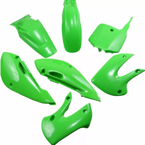 UFO Plastik Kit Kawasaki KLX 110 2002-2009 / KX 65 2001-2014 Grün