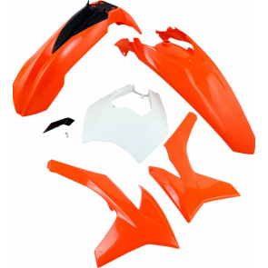 UFO Full KTM Plastik-Kit mit Lampenmaske EXC 125 250 300 350 450 500 2012-2013 OEM