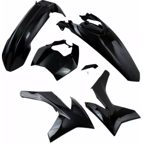 UFO Full KTM Plastik-Kit mit Lampenmaske EXC 125 250 300 350 450 500 2012-2013 Schwarz