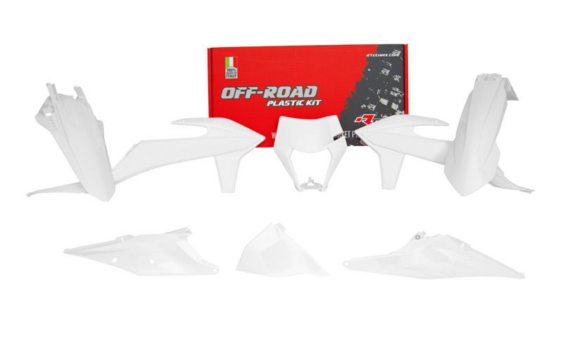 KTM Plastik Kit mit Lampenmaske Weiß EXC, EXC-F TPI 250, 300, 350